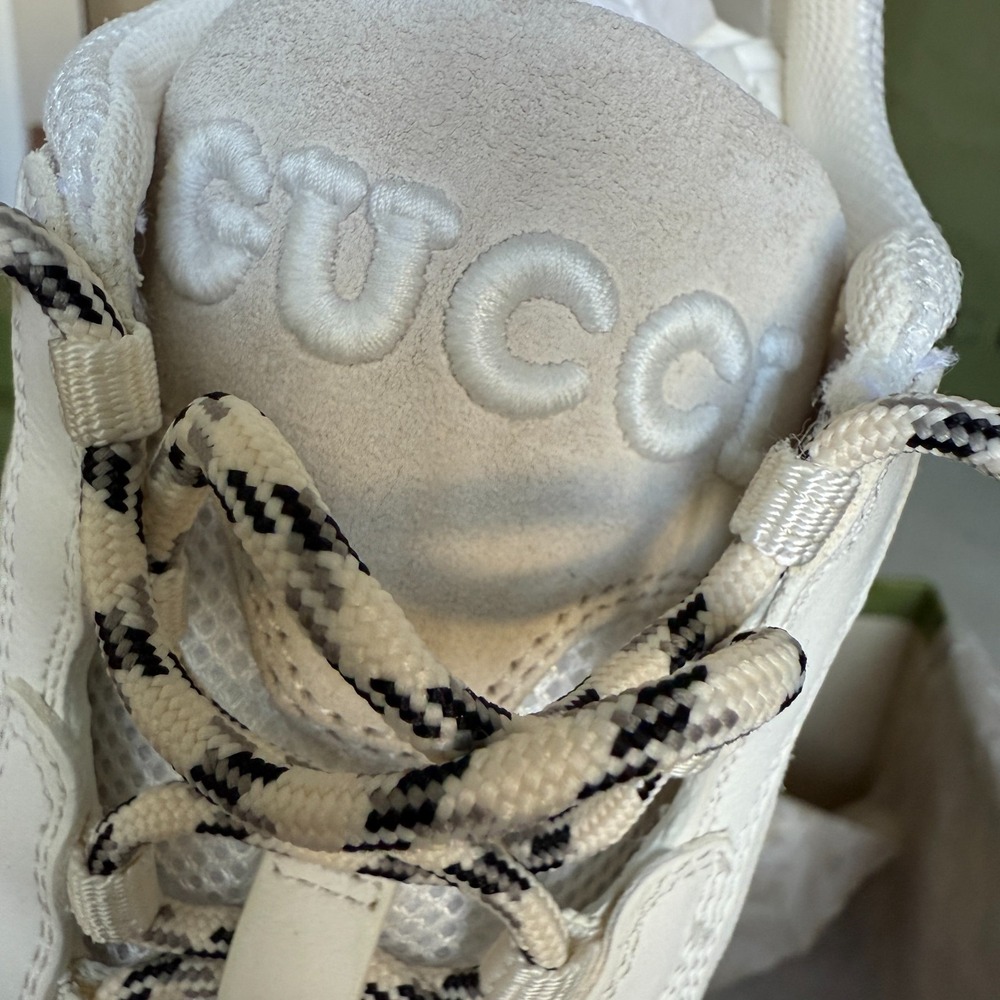 Gucci GG Run Sneaker Leather Women's White Shoes 746939 AAB62 9144, sz 40.5 - Picture 9 of 9